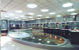 The modern soil monolith exhibition center